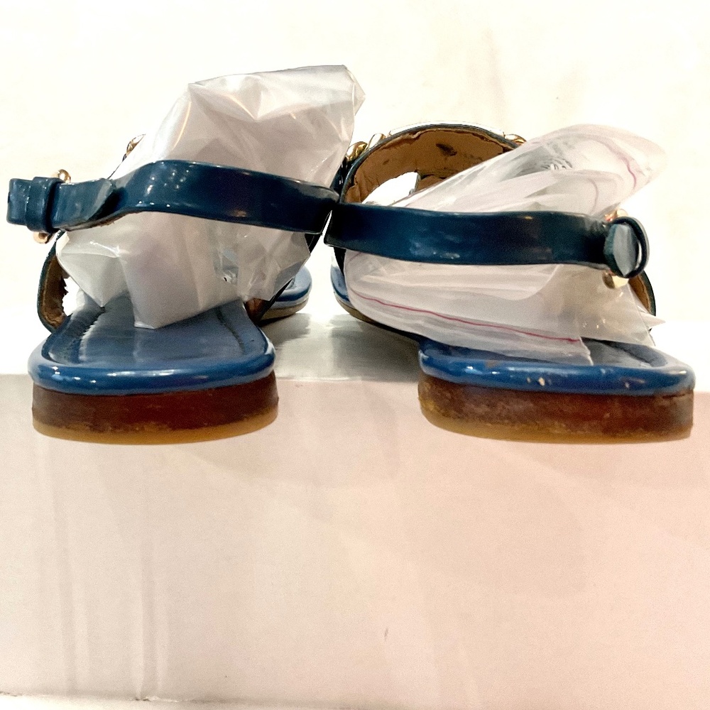 BLUE COACH CATERINE PATENT LEATHER  T STRAP  SANDALS SZ 6B - Picture 15 of 16
